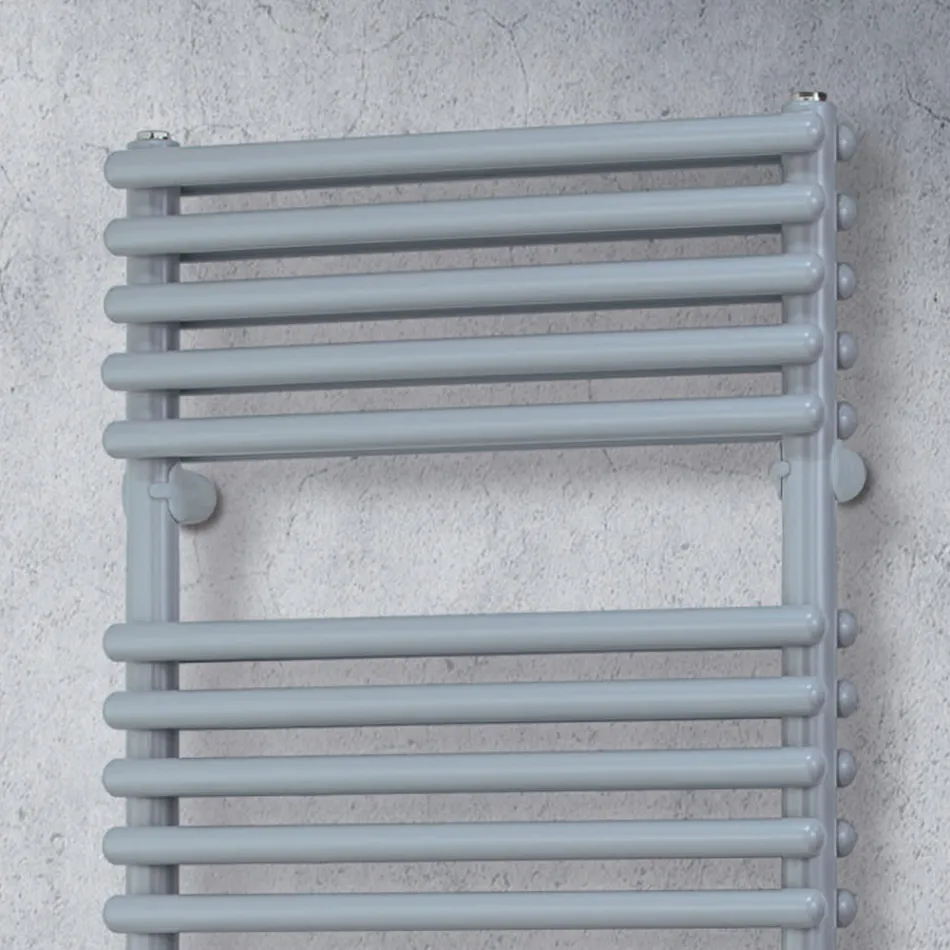 Mixed Towel Warmer with 4 Sets of Horizontal Elements Made in Italy - Meringa Viadurini