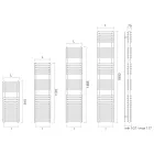 Mixed Towel Warmer with 4 Sets of Horizontal Elements Made in Italy - Meringa Viadurini