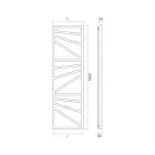 Mixed Towel Warmer with Square Elements Made in Italy - Almonds Viadurini