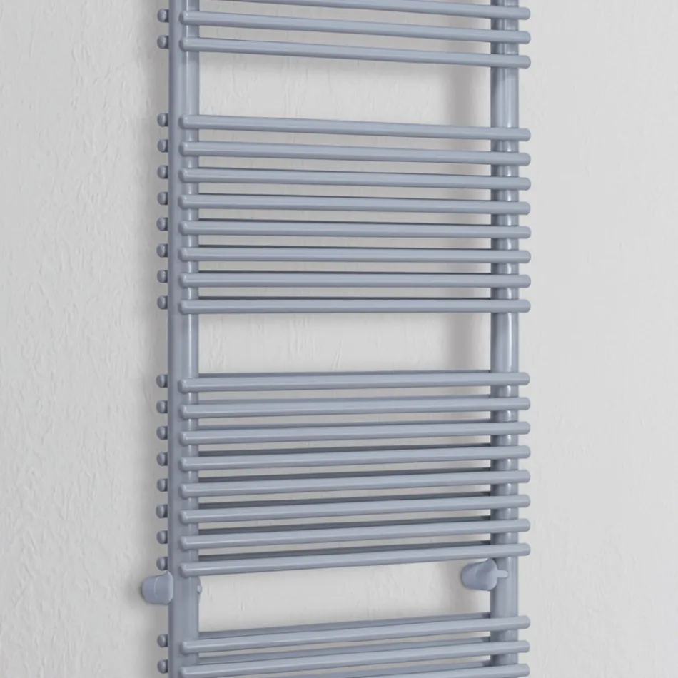 Mixed Steel Towel Warmer with Aluminum Finish Made in Italy - Brioches Viadurini
