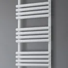 Mixed Steel Towel Warmer with Pure White Finish, Made in Italy - Lemon Viadurini