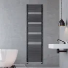 Brownies Mixed Steel Towel Warmer with Jet Black Finish Made in Italy Viadurini