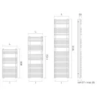 Mixed Steel Towel Warmer with Satin Finish Made in Italy - Buccia Viadurini