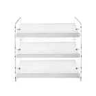 Nerina 3-Tier Shoe Rack in Transparent Plexiglass, Made in Italy Viadurini