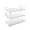 Nerina 3-Tier Shoe Rack in Transparent Plexiglass, Made in Italy