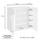 High or Low Shoe Rack in Sustainable Wood Design with 2 or 4 Doors - Fjona Viadurini
