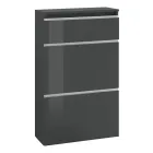Shoe Cabinet White or Anthracite 3 Doors Sustainable Wood Design - Emanuelito Viadurini