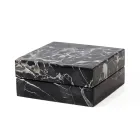 Caviar Box with Spoons in Carrara Marble Portoro - Jerry Viadurini