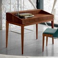 Modern design writing desk in walnut wood, W 105 x D 65 cm, Acario