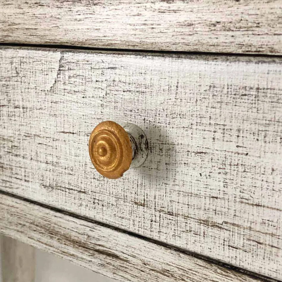 Handmade Writing Desk in Solid Wood with 4 Drawers Made in Italy - Amela Viadurini