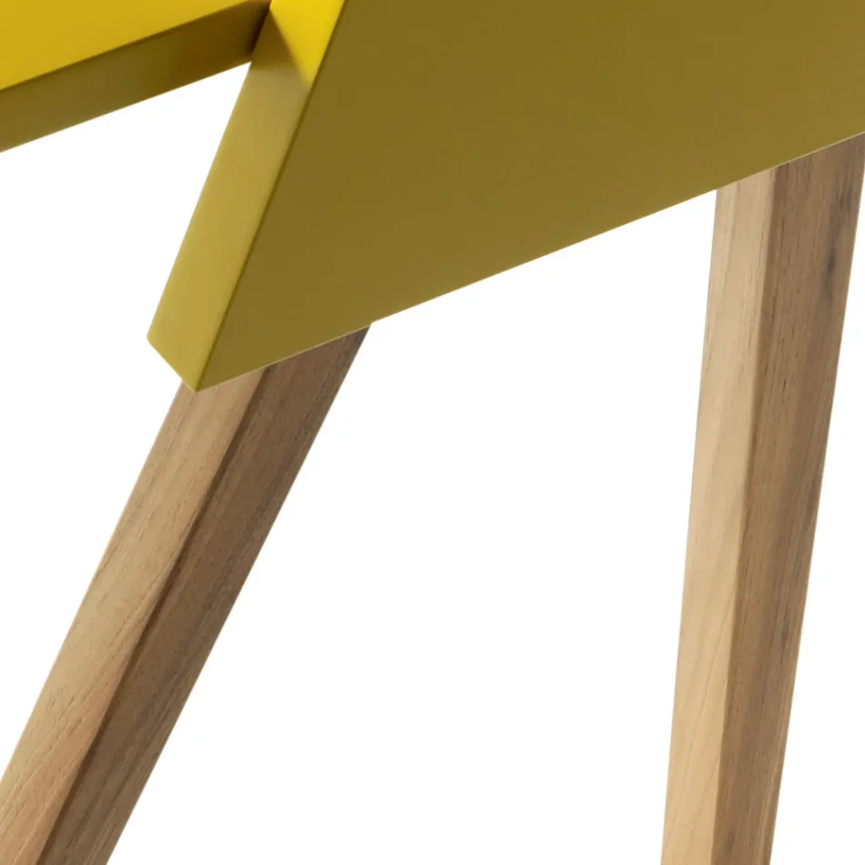 Modern design writing desk in plywood Grilli Hemingway made Italy Viadurini