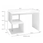 White or Slate Desk in Italian Design Wood 3 Sizes - Michel Viadurini