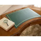 Classic Desk 5 Drawers in Wood and Ecoleather Made in Italy - Commodo Viadurini