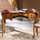 Luxury Wooden 5 Drawer Living Room Desk Made in Italy - Caligola Viadurini