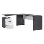 Angular Office Desk in Melamine Wood 2 Finishes - Analuisa Viadurini