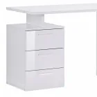 Angular Office Desk in Melamine Wood 2 Finishes - Analuisa Viadurini