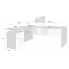 Angular Office Desk in Melamine Wood 2 Finishes - Analuisa Viadurini