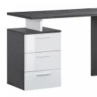 Angular Office Desk in Melamine Wood 2 Finishes - Analuisa Viadurini