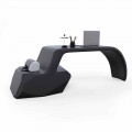 Contemporary design office desk Gush, made in Italy, made of Solid Surface