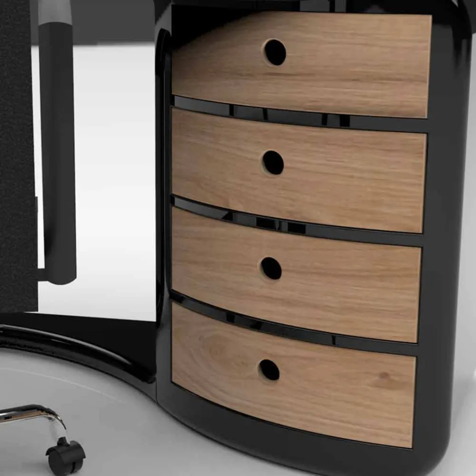 Design office desk with drawers made in Italy, Milazzo Viadurini