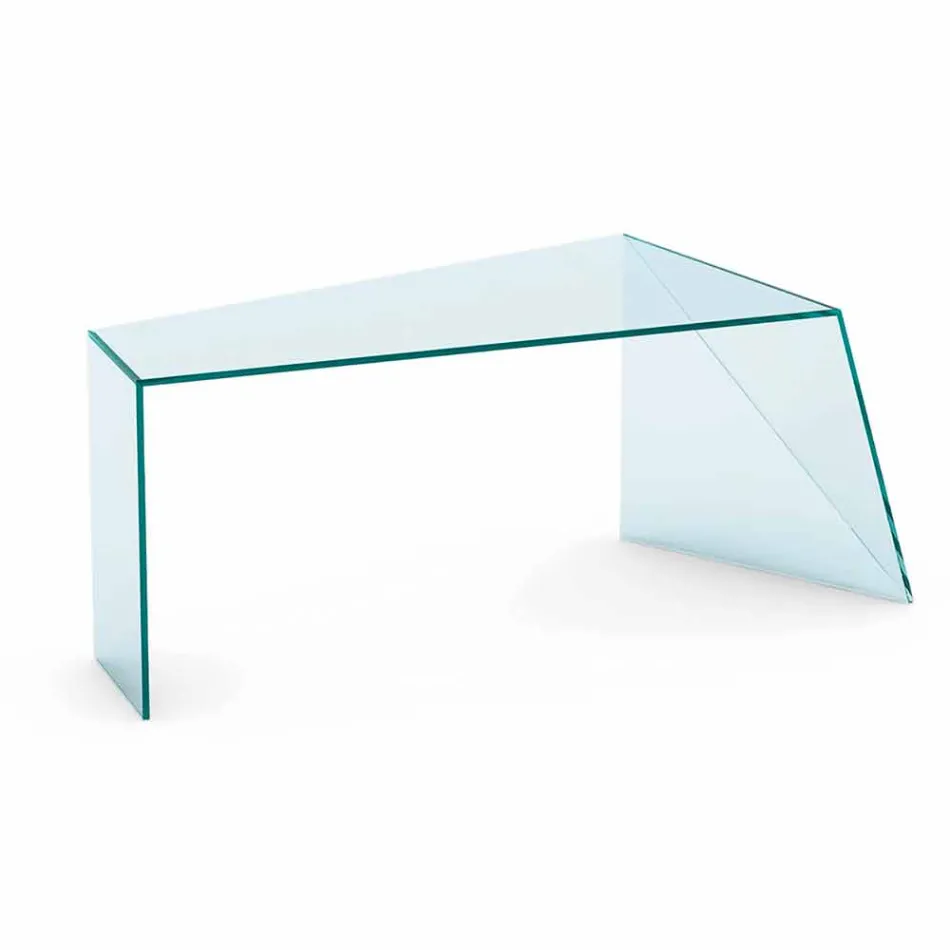Modern Design Office Desk Extralight Glass Made in Italy - Rosalia Viadurini