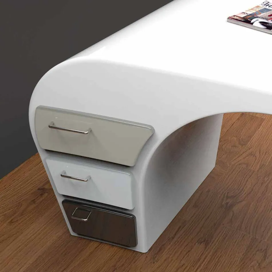 Modern office desk made in Italy, Miglianico Viadurini