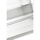 Transparent Plexiglass Desk with Design Wood Shelf - Carducci Viadurini