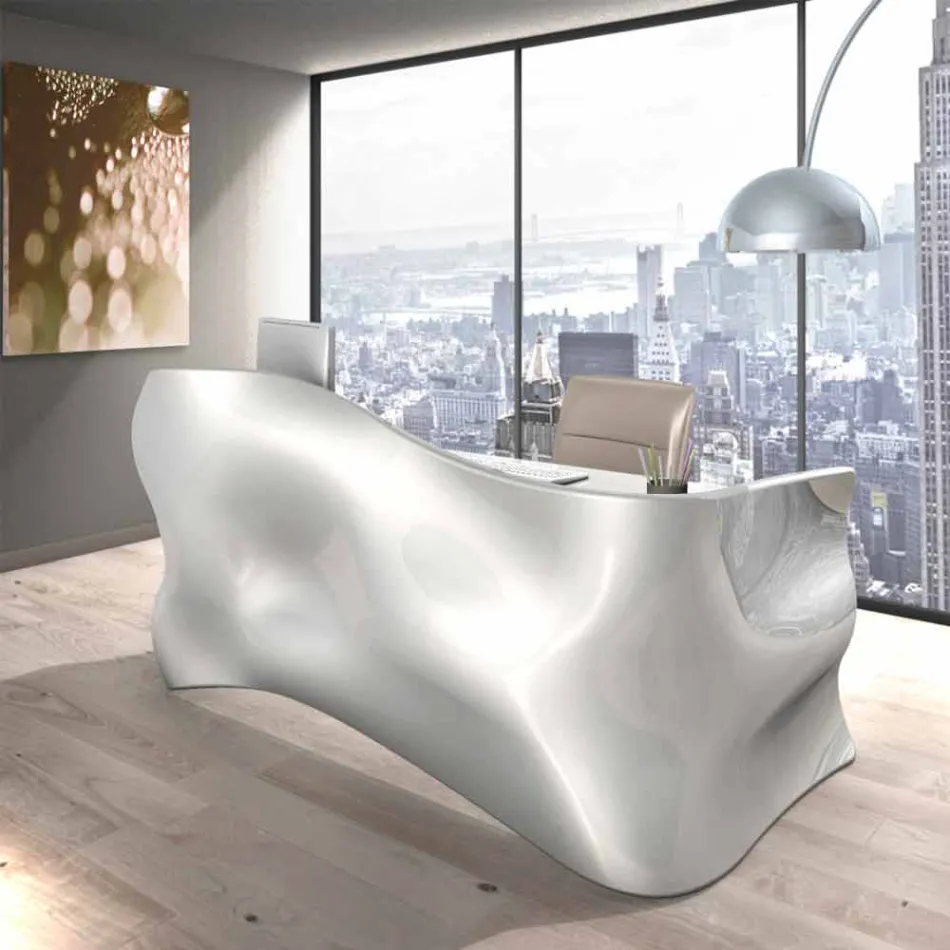 Contemporary writing desk Office Veil, made in Italy Viadurini