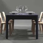 Desk / table rectangular dining, modern design, Merlot Viadurini
