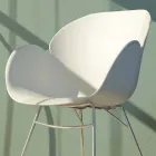 Rocking Chair for Living Room in Metal and Polypropylene, 2 Pieces - Lorena Viadurini