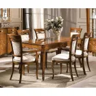 Classic Upholstered Chair in Walnut or White Wood Made in Italy - Caligola Viadurini