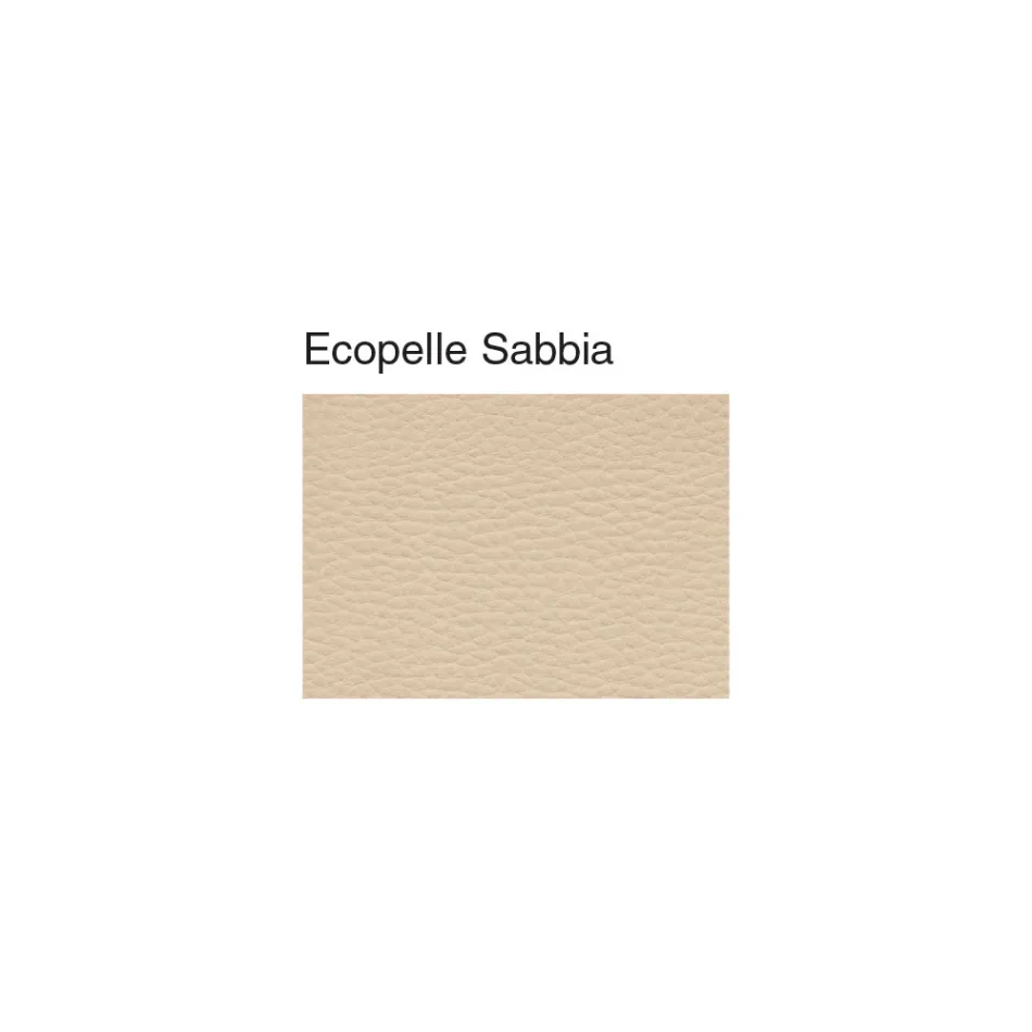 Classic Chair in Beech Wood with Decorated Back and Ecoleather - Milissa Viadurini