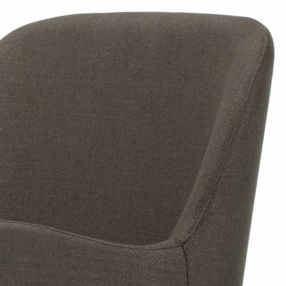 Chair with Armrests with Wooden Legs and Padded Seat Made in Italy - Bari Viadurini