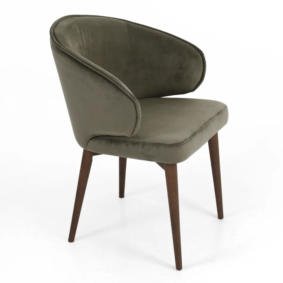 Chair with Fully Upholstered Seat and Backrest Made in Italy - Adria Viadurini