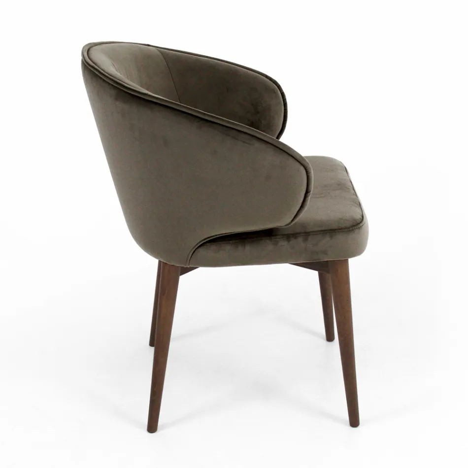Chair with Fully Upholstered Seat and Backrest Made in Italy - Adria Viadurini