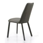 Kitchen Chair in Ecoleather and Steel Made in Italy 4 Pieces - Alexia Viadurini