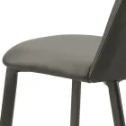 Kitchen Chair in Ecoleather and Steel Made in Italy 4 Pieces - Alexia Viadurini
