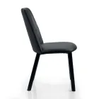 Kitchen Chair in Ecoleather and Steel Made in Italy 4 Pieces - Alexia Viadurini