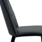 Kitchen Chair in Ecoleather and Steel Made in Italy 4 Pieces - Alexia Viadurini