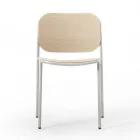 Kitchen Chair in Wood and Painted Metal Made in Italy 2 Pieces - Saffia Viadurini