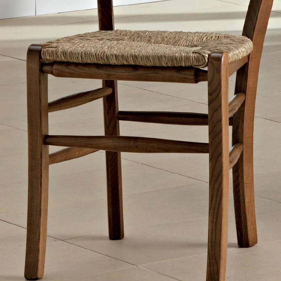 Italian Design Classic Solid Wood Kitchen Chair - Monika Viadurini