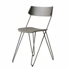 Handmade Kitchen Chair in Wood and Precious Steel Made in Italy - Granada Viadurini