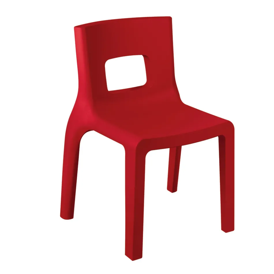 Stackable Kitchen Chair in Polyethylene Made in Italy 2 Pieces - Alassio Viadurini