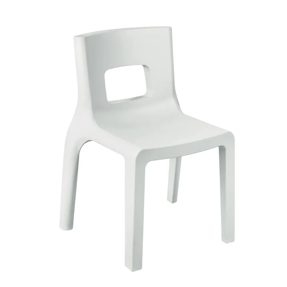 Stackable Kitchen Chair in Polyethylene Made in Italy 2 Pieces - Alassio Viadurini