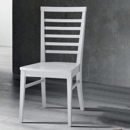 Italian Design Solid Beech Wood Kitchen Chair - Jeanine Viadurini
