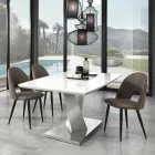 Kitchen Chair in Aged Effect Synthetic Leather 4 Pieces - Renetta Viadurini