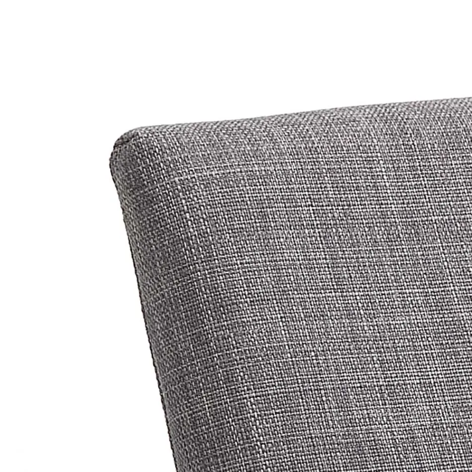 Kitchen Chair in Gray Fabric with Metal Base 2 Pieces - Shutter Viadurini