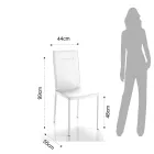 Kitchen Chair Fully Upholstered in 2-Piece Synthetic Leather - Atenea Viadurini