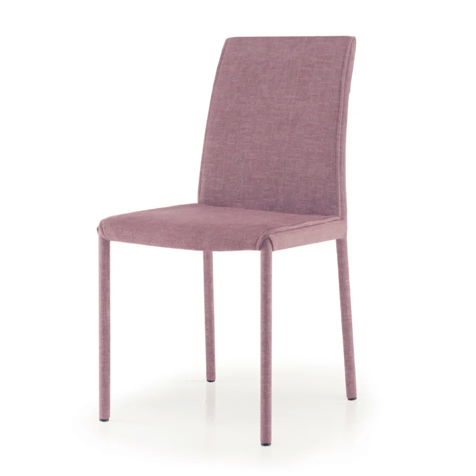 Kitchen Chair Upholstered in Fabric Made in Italy 4 Pieces - Monnalisa Viadurini