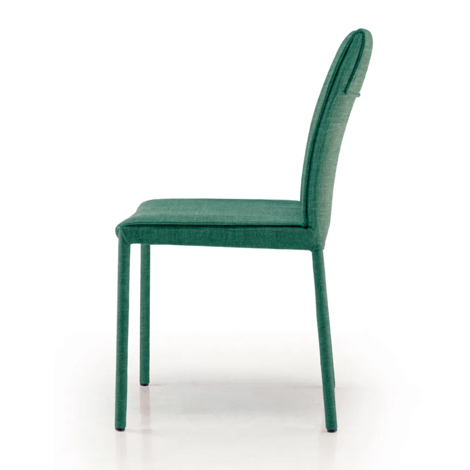 Kitchen Chair Upholstered in Fabric Made in Italy 4 Pieces - Monnalisa Viadurini